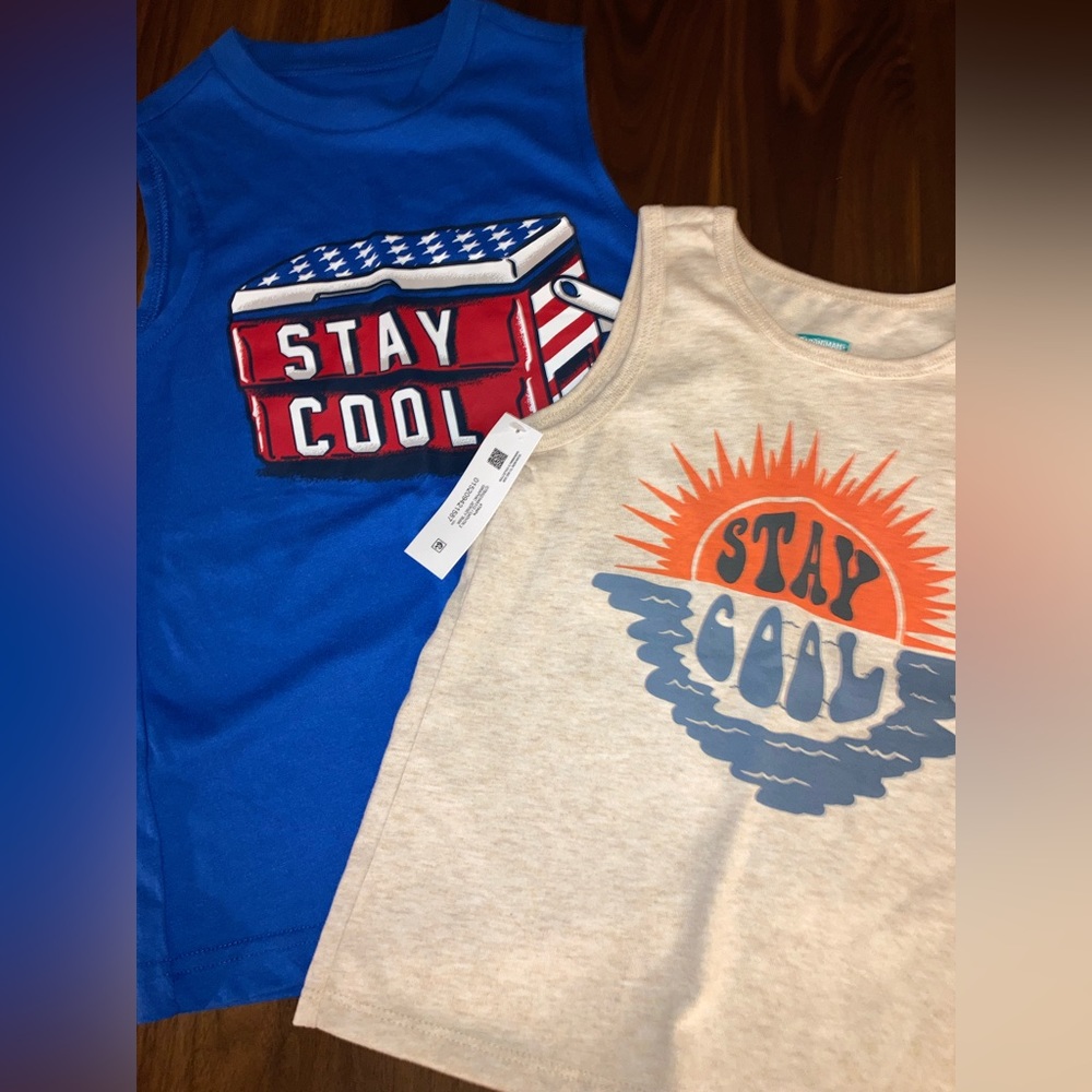 Two New kids tank tops